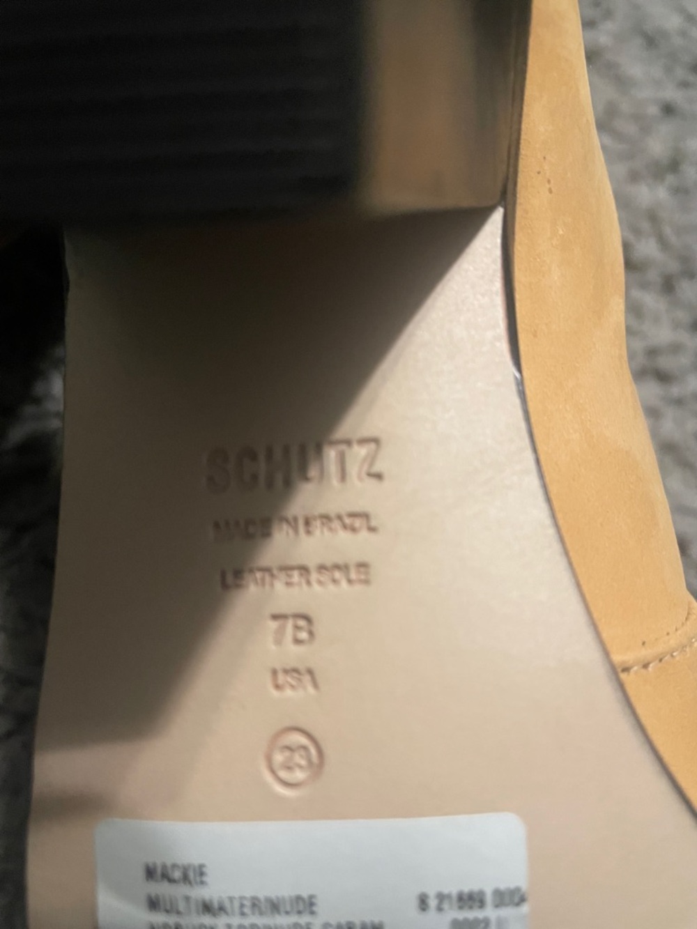 SCHUTZ Pointed-Toe Mid-Calf Heeled Boots in Tan - Picture 9 of 11